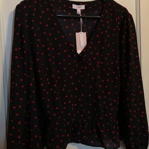 Candie’s soft ruffle long sleeve top